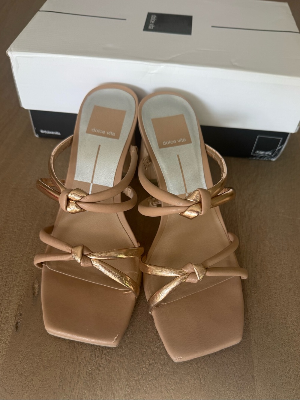 Dolce Vita Parris Cafe Multi Nubuck Stella Knot-Strap sandals